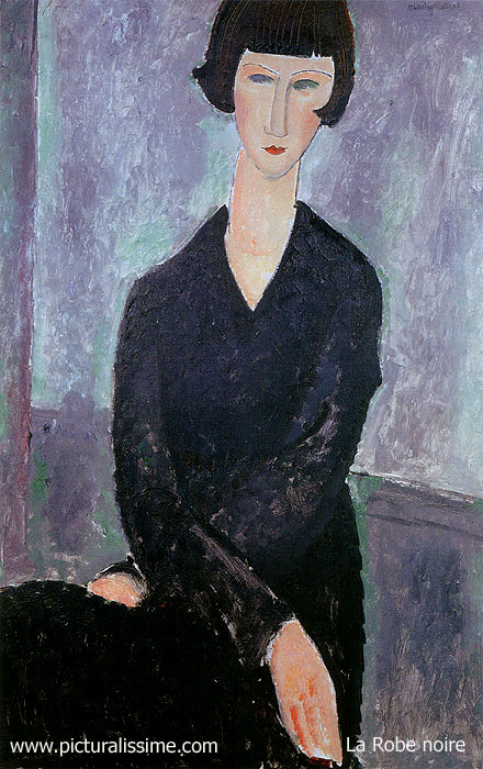 copie reproduction de Modigliani La Robe noire