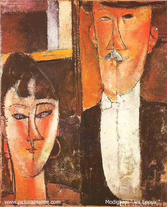 copie reproduction de Modigliani la Mariée et le Marié les époux