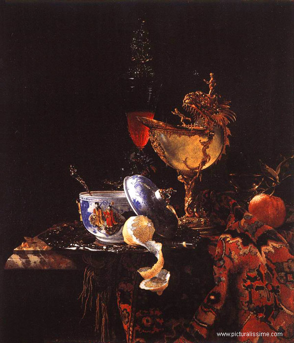 Copie Repropuction nature morte Kalf willem gobelet Nautilus