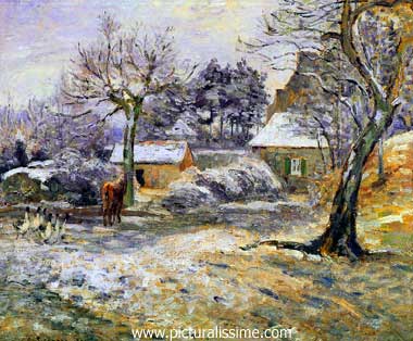 Camille Pissarro Neige à Montfoucault