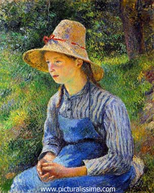 Camille Pissarro Jeune Paysanne au Chapeau