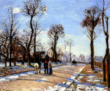 Camille Pissarro Rue Hiver Soleil et Neige