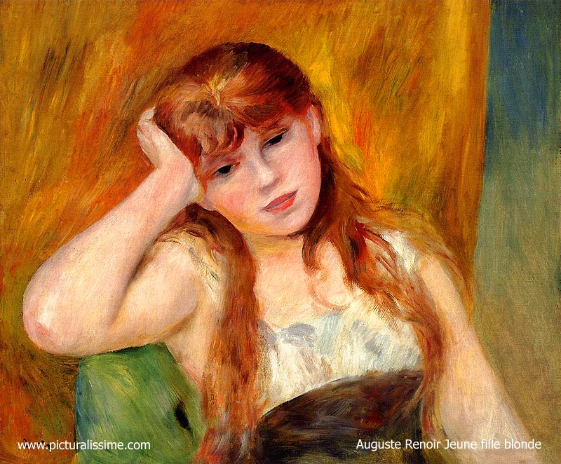 Copie Reproduction Renoir Jeune fille blonde