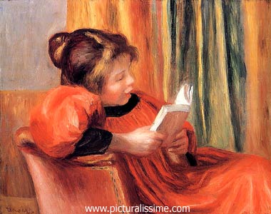 pierre Auguste Renoir fillette lisant