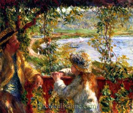 pierre Auguste Renoir à coté du lac