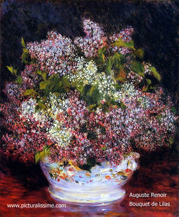 Copie Reproduction Renoir Bouquet de Lilas