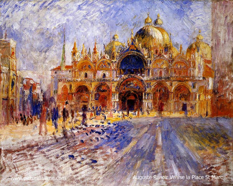 Copie Reproduction Renoir Venise la Place St Marc