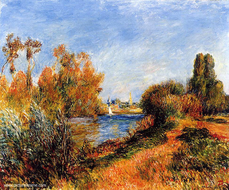 Copie Reproduction Renoir la Seine à Argenteuil