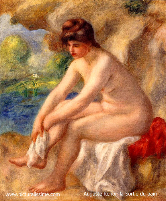 Copie Reproduction Renoir la Sortie du bain