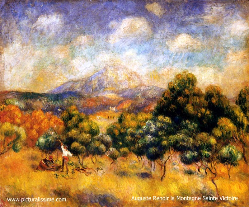 Copie Reproduction Renoir la Montagne Sainte Victoire