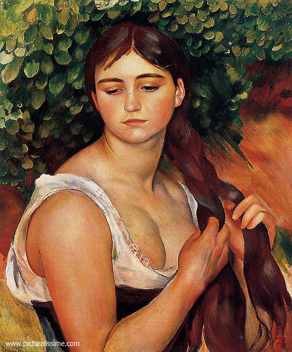 Copie Reproduction Renoir Suzanne Valadon la Tresse