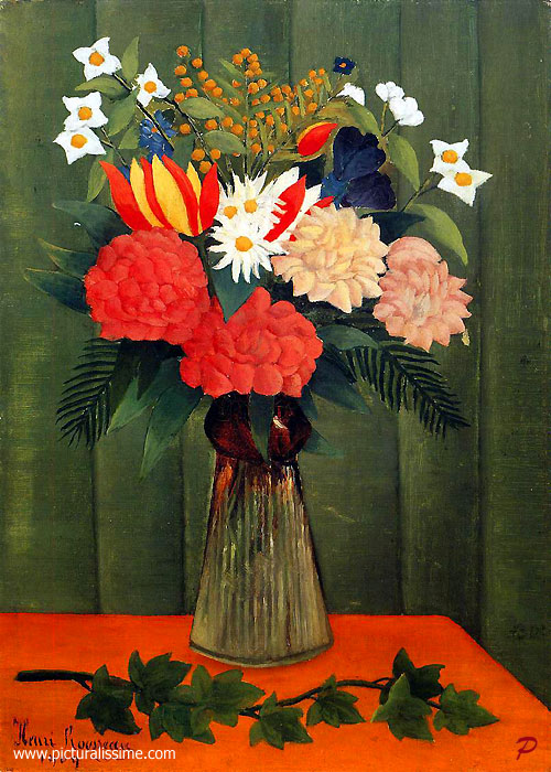 Copie Reproduction Henri Rousseau Bouquet de Fleurs Knox Art Gallery