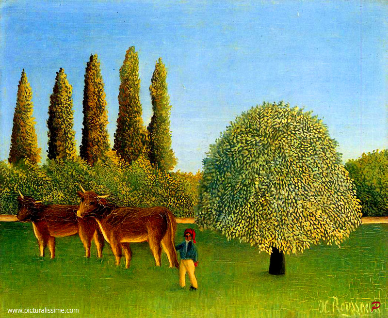 Copie Reproduction Henri Rousseau Campagne