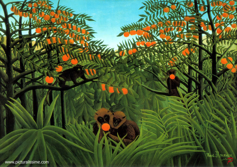 Copie Reproduction Henri Rousseau Orangés