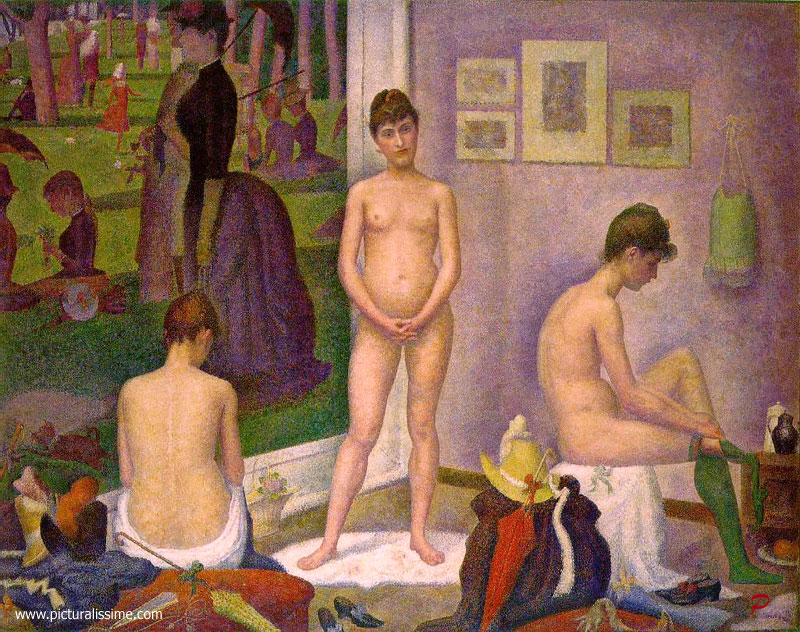 Copie Reproduction Seurat Les Poseuses