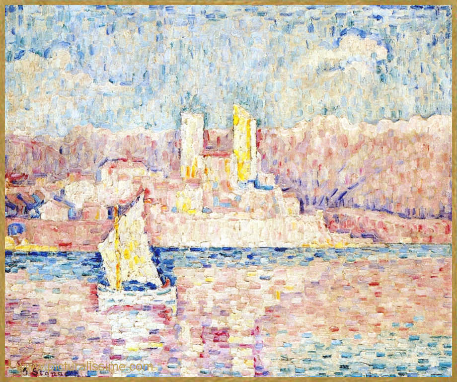 Copie Reproduction Signac Le Cap d'Antibes