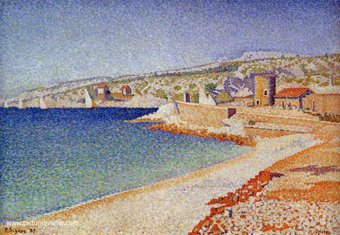 Copie Reproduction Signac La Jetée à Cassis