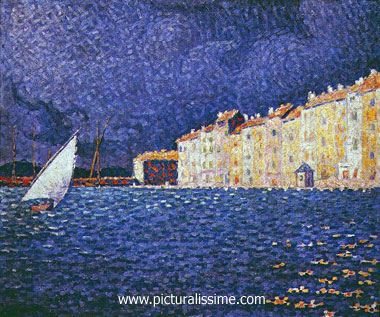 Paul Signac Orage à Saint Tropez