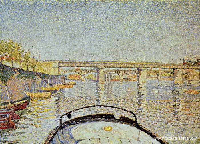 Copie Reproduction Signac le Pont d'Asnières