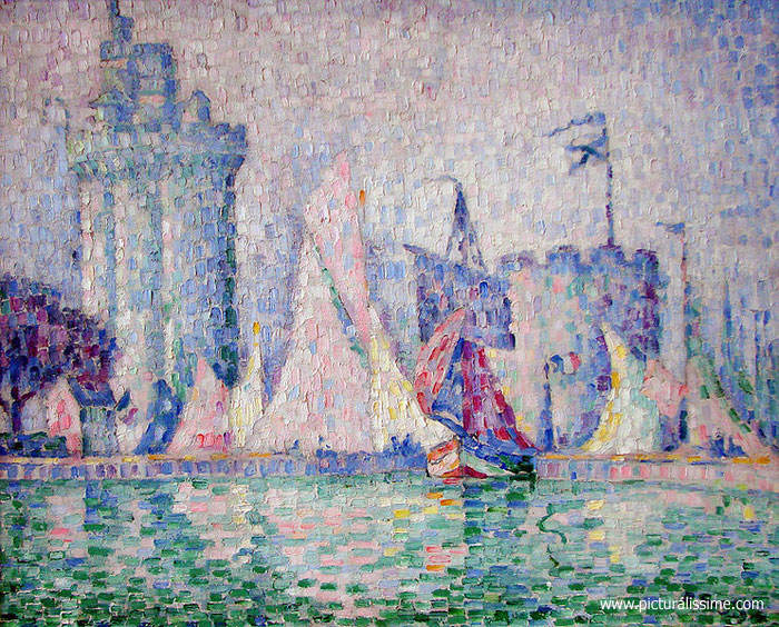 Copie Reproduction Signac le Port de la Rochelle 1915