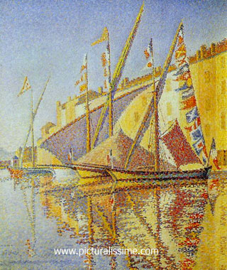 Paul Signac Tartanes pavoisées Port de Saint Tropez