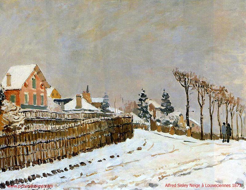 Copie Reproduction de Sisley Neige à Louveciennes 1873