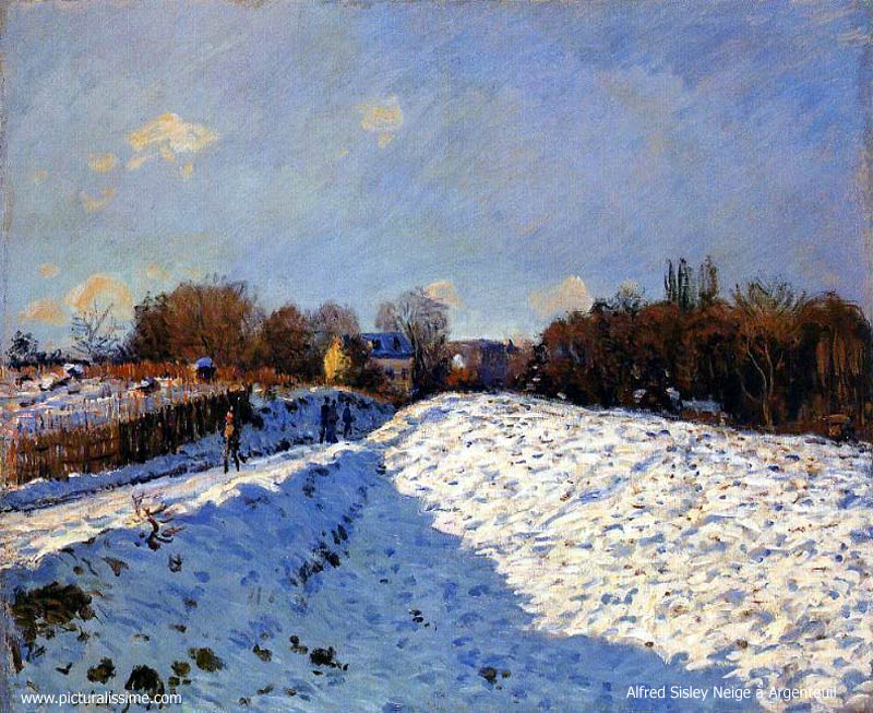 Copie Reproduction de Sisley Neige à Argenteuil