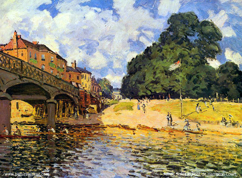 Copie Reproduction de Sisley le Pont de Hampton Court