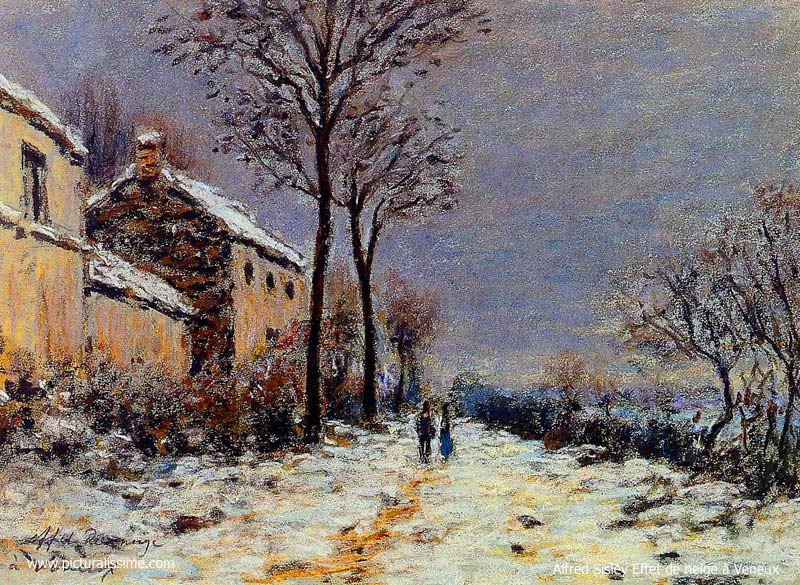 Copie Reproduction de Sisley effet de neige à veneux