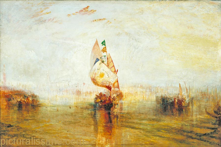 Copie Reproduction Turner le Soleil de Venise venant de la mer