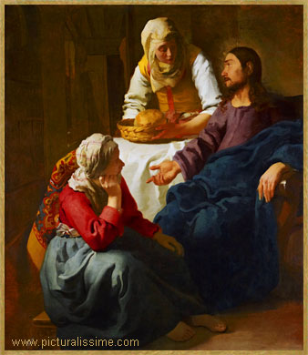 Vermeer Le Christ dans la maison de Marie et Marthe