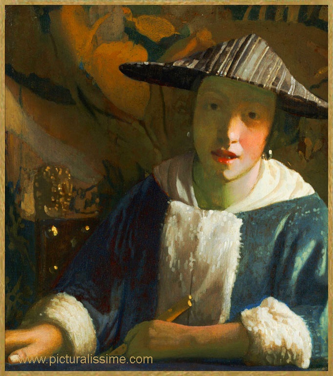 Copie Reproduction Vermeer La jeune fille à la flte