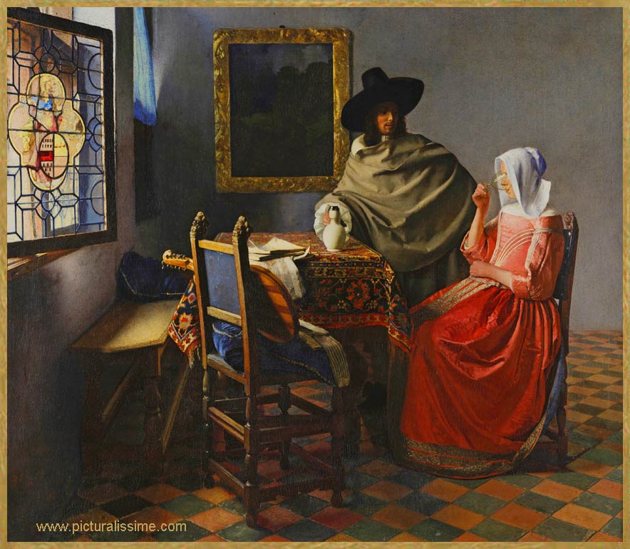 copie reproduction Vermeer le Verre de Vin